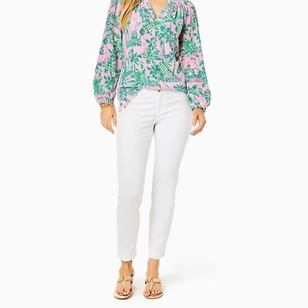Lily Pulitzer Kelly Textured Ankle Length Skinny Pant